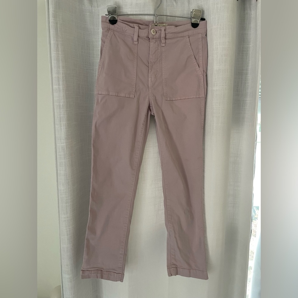 Madewell Women's Straight Leg Pants in Light Pink